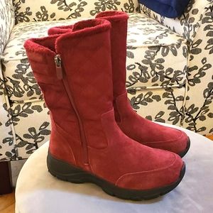 Lands end insulated all weather red winter boots